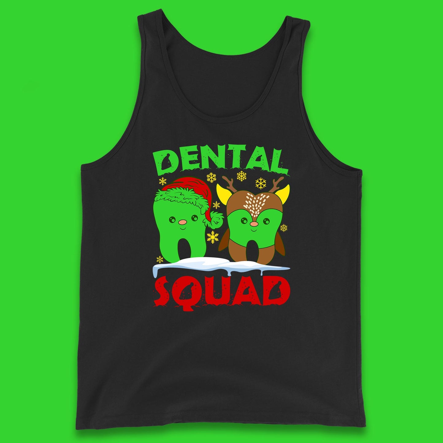 christmas dental squad tank top