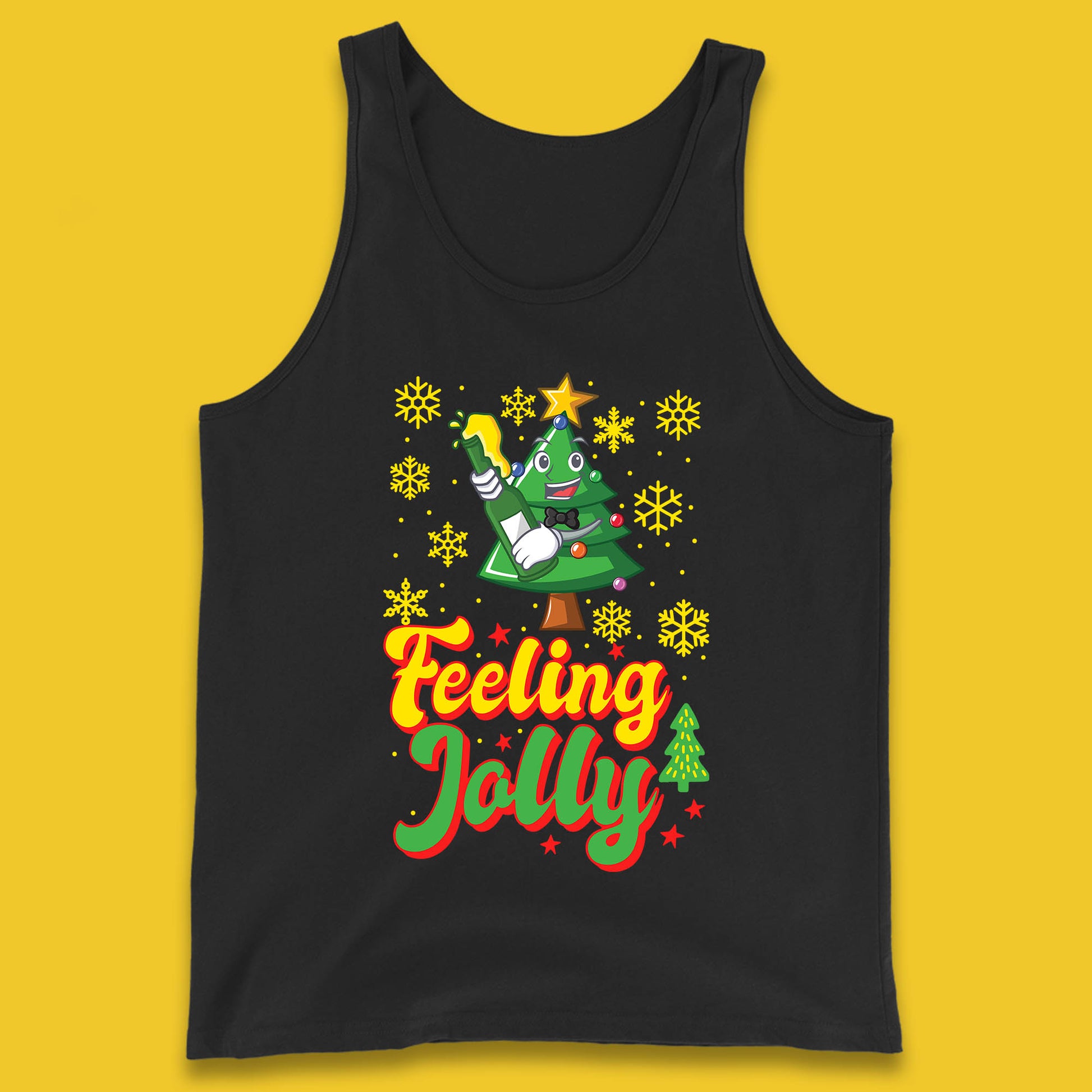 feeling jolly christmas beer tank top
