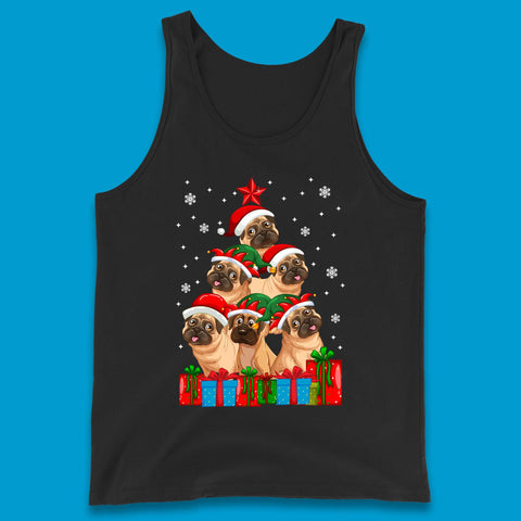 Pug Dog Christmas Tank Top