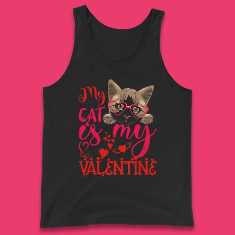 My Cat Is My Valentine Tank Top