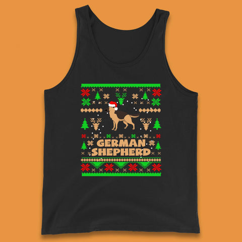 German Shepherd Dog Christmas Tank Top