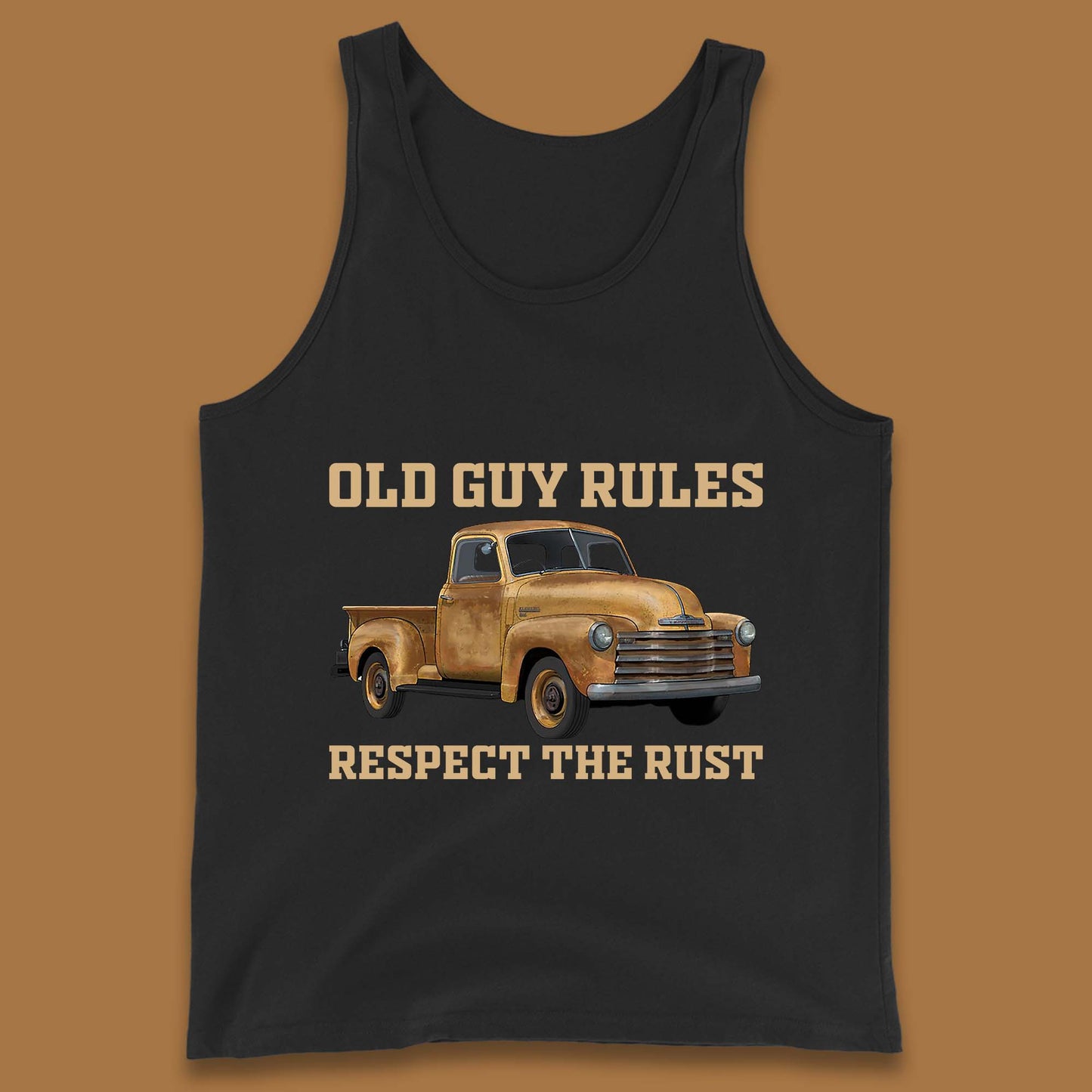 Old Guy Rules Respect The Rust Truck Classic Antique Truck Enthusiasts Tank Top