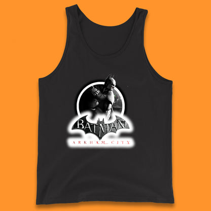Batman Arkham City Action Adventure Game Batman Basic Logo DC Comics Superhero Gamer Tank Top