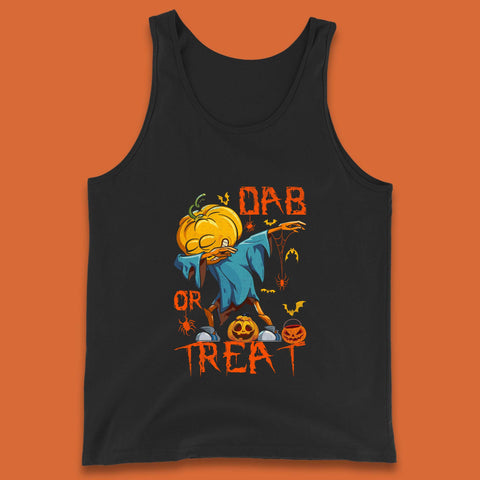 Dab Or Treat Scarecrow Dabs Halloween Dabbing Dance Horror Scary Tank Top