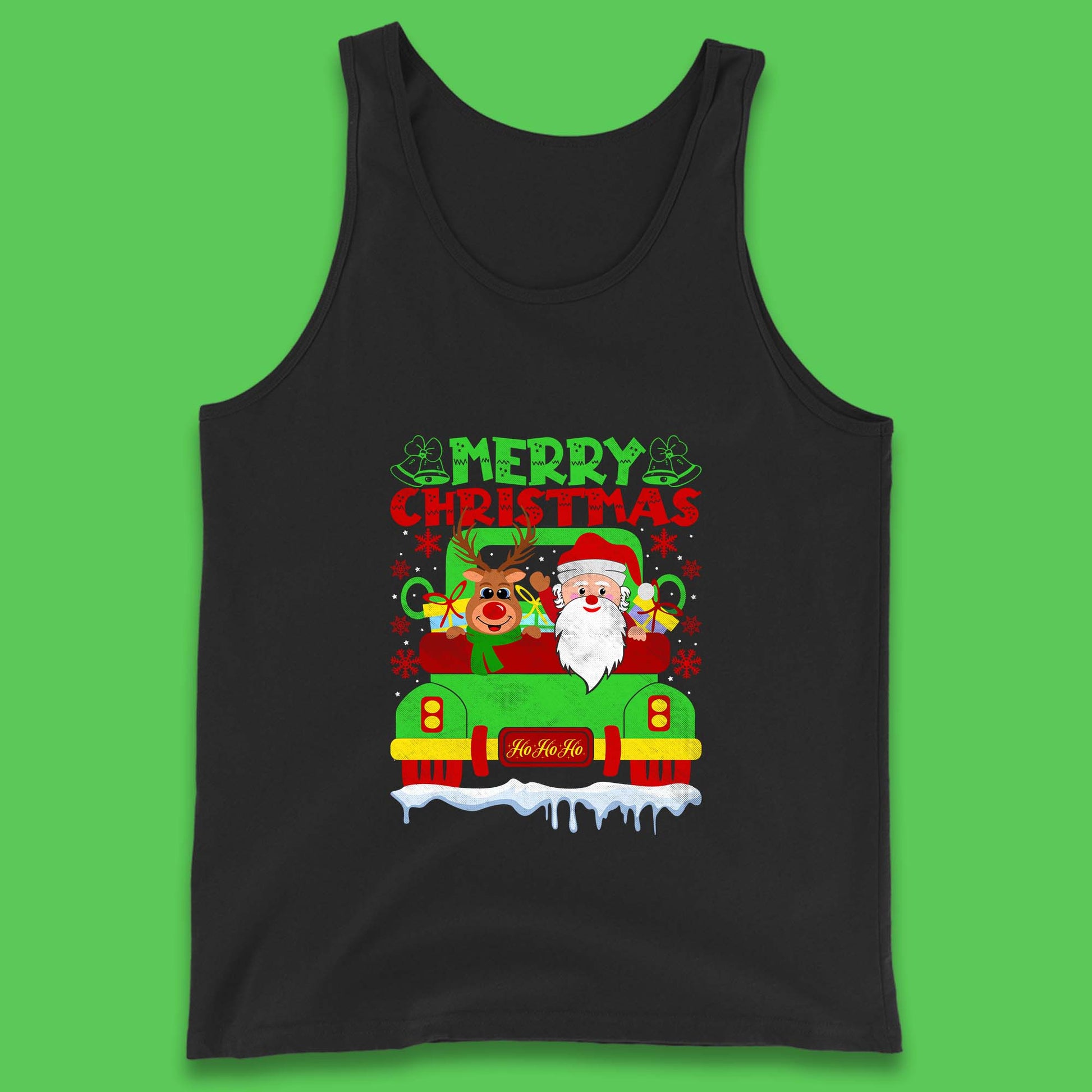 merry christmas truck tank top