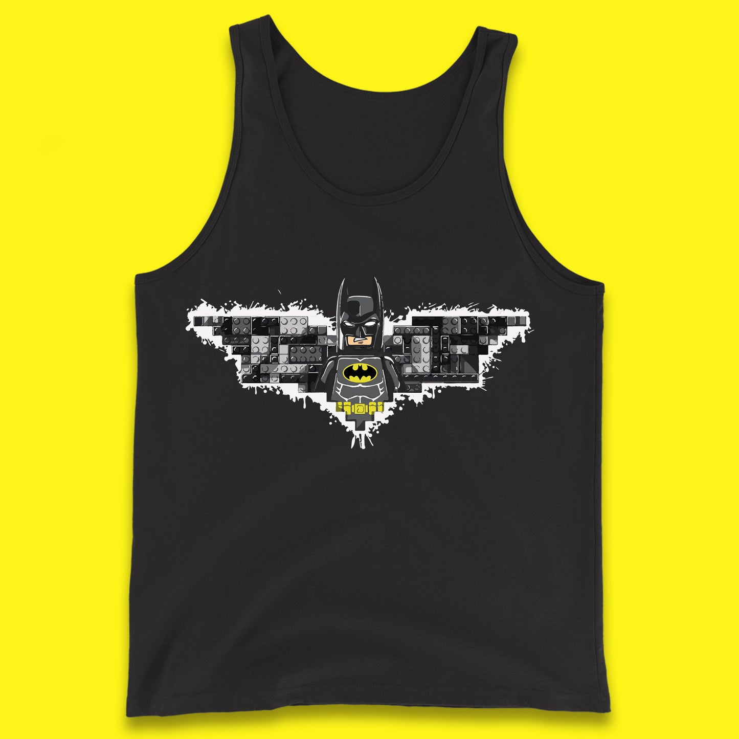 The Lego Batman Movie Superhero Building Bricks Block DC Comics Batman Master Builder Comic Book Character Tank Top