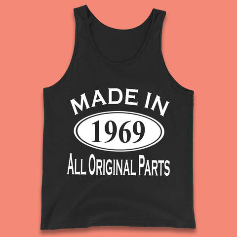 Made In 1969 All Original Parts Vintage Retro 54th Birthday Funny 54 Years Old Birthday Gift Tank Top