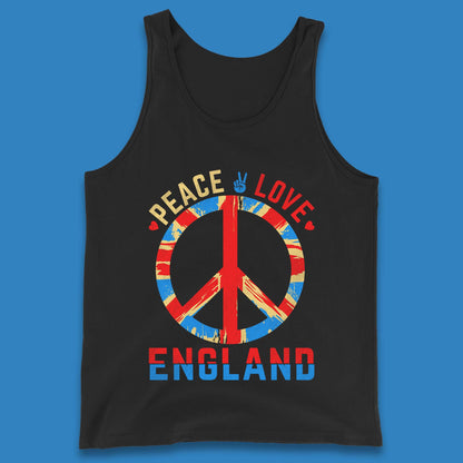 Peace Love England Peace Sign United Kingdom British England Vacation Trip Tank Top