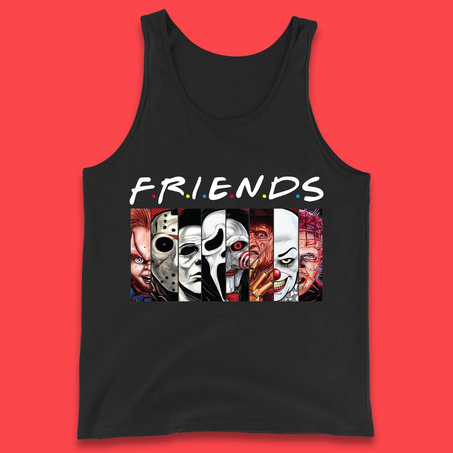 Halloween Friends Horror Movie Characters Killers Scary Friends Tank Top