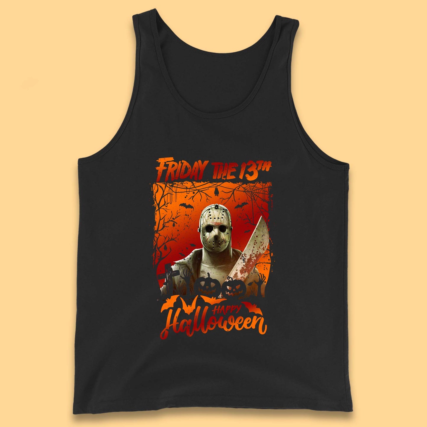Friday The 13th Happy Halloween Jason Voorhees Halloween Horror Movie Character Tank Top
