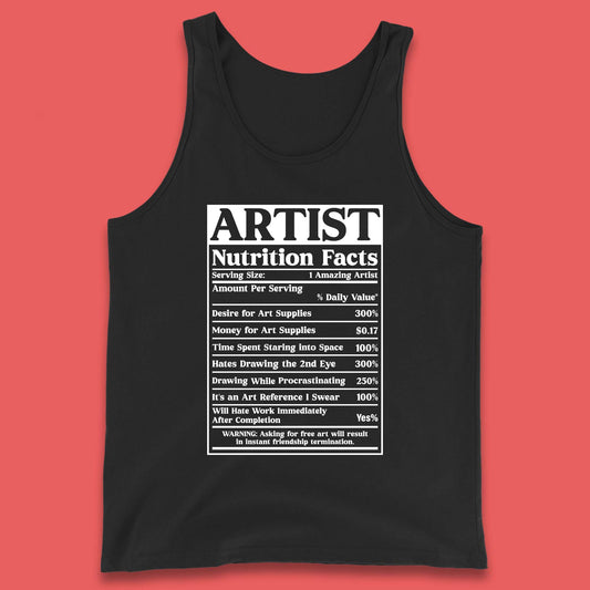 Artist Nutrition Facts Tank Top