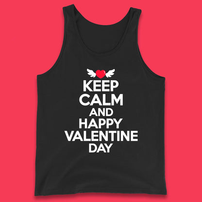 Keep Calm And Happy Valentine Day Tank Top