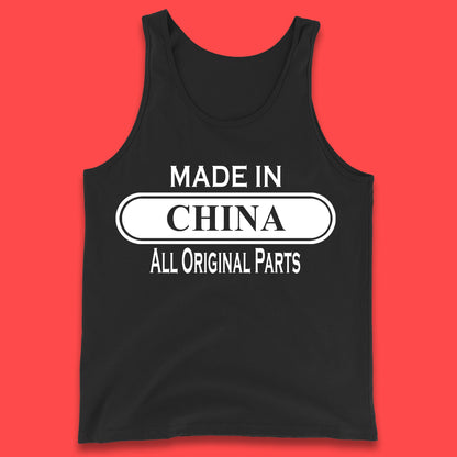Made In China All Original Parts Vintage Retro Birthday Chinatown City of Westminster, London Gift Tank Top