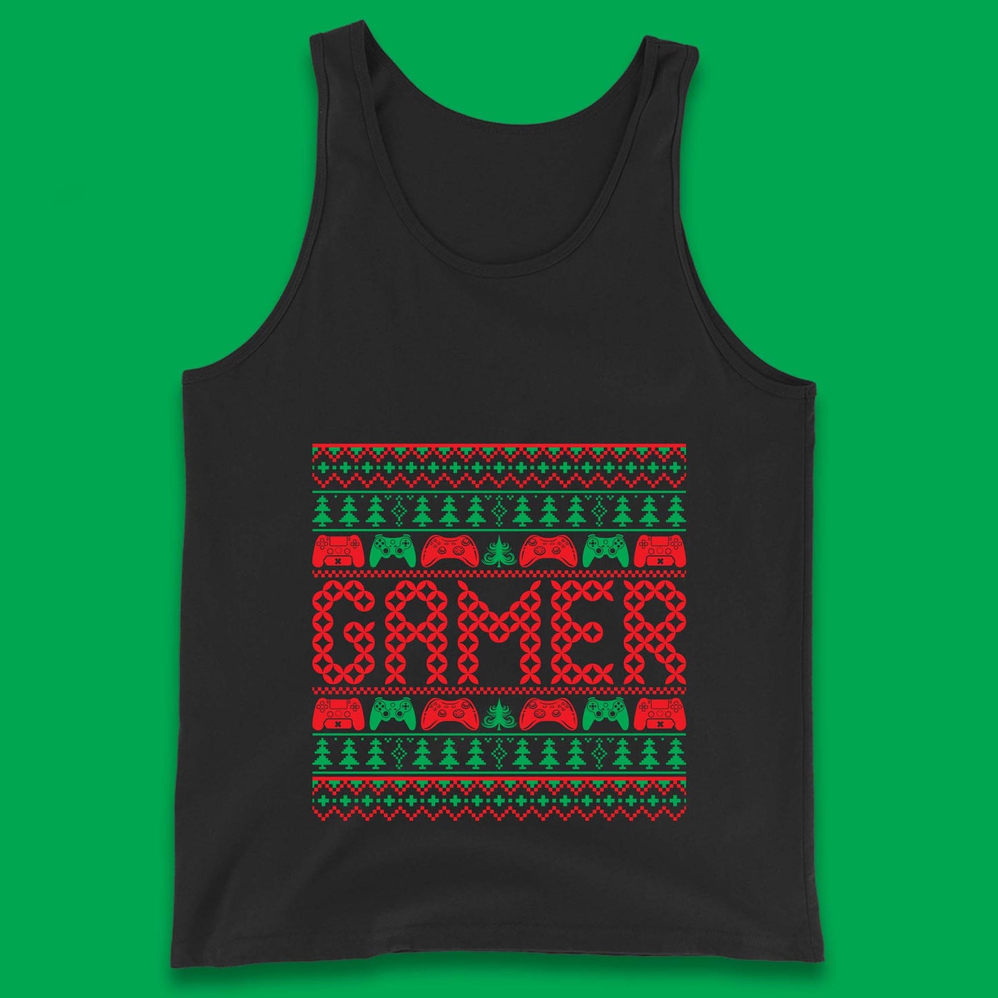 christmas game controller tank top