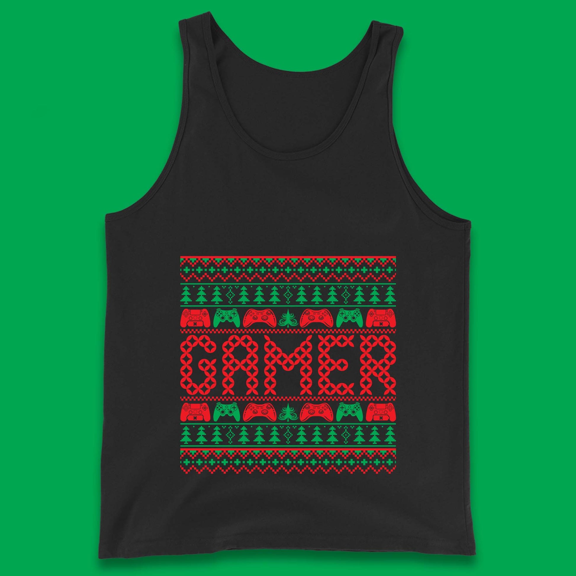christmas game controller tank top