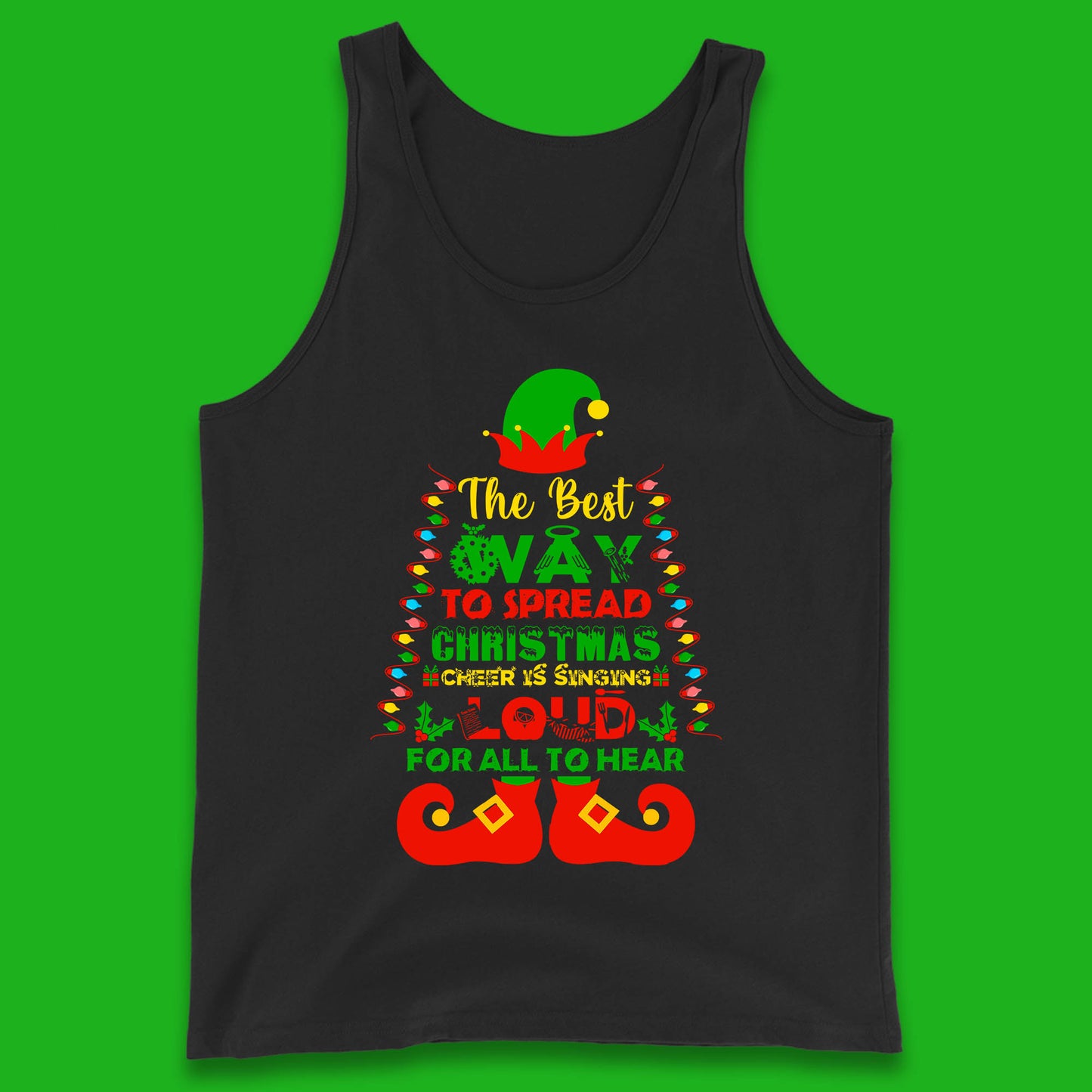 elf christmas quote tank top