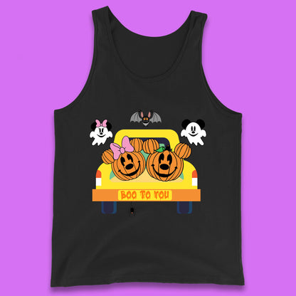 Disney Halloween Mickey Minnie Mouse Pumpkin Ghost Boo To You Horror Scary Disney Trip Tank Top