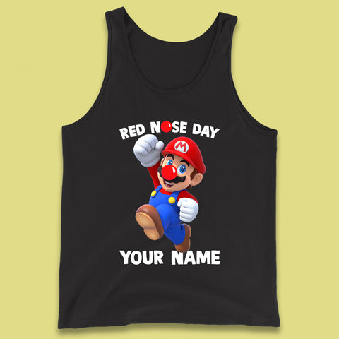 Personalised Super Mario Red Nose Day Tank Top
