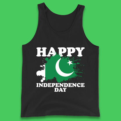 Happy Independence Day Pakistan 14th August Patriotic Pakistani Flag Tank Top