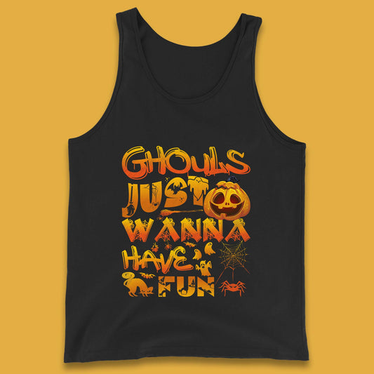 Ghouls Just Wanna Have Fun Halloween Disco Ghost Ghouls Night Out Spooky Season Tank Top