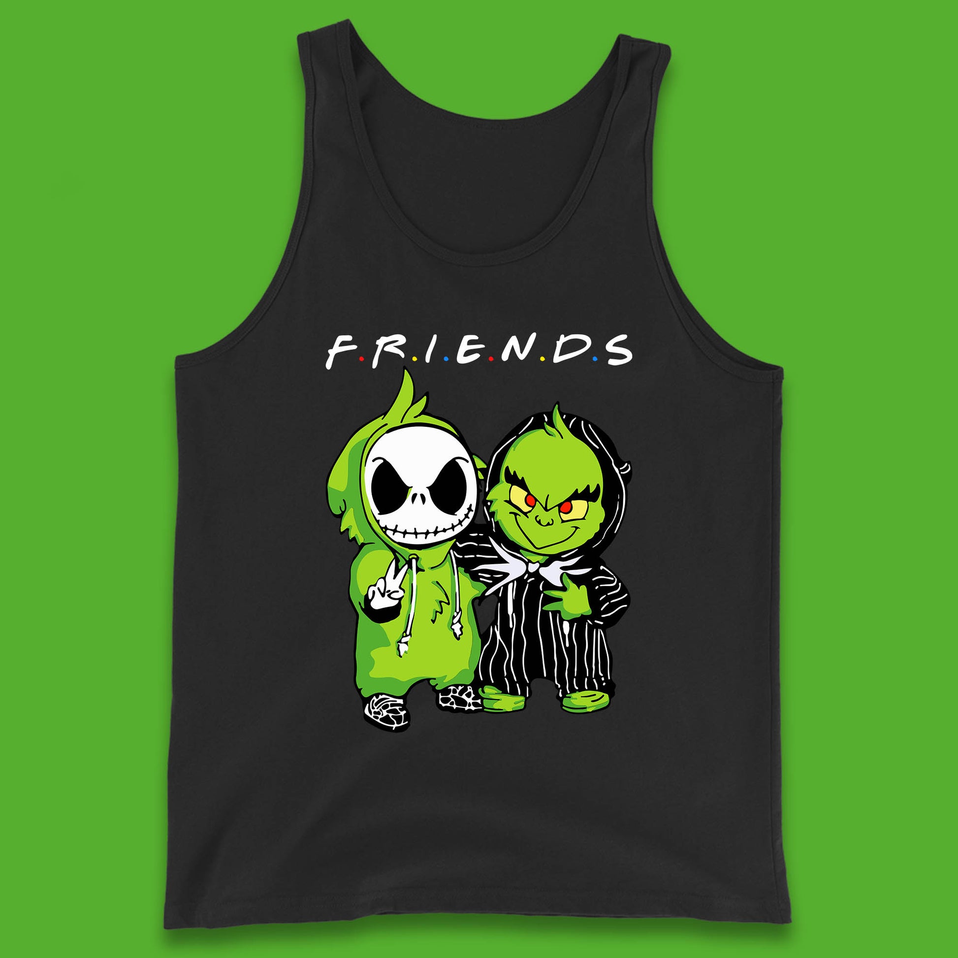 grinch and jack skellington tank top