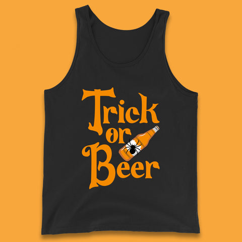Trick Or Beer Halloween Drinking Beer Lover Drinker Halloween Party Tank Top