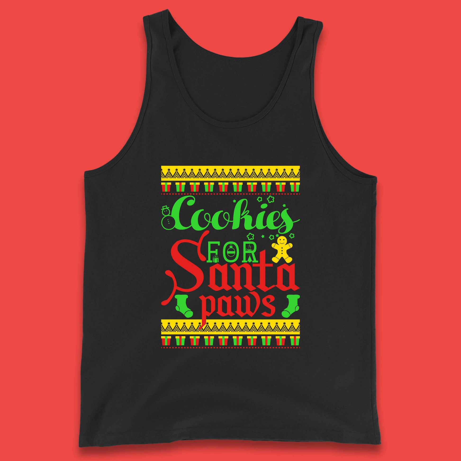 christmas cookies for santa paws tank top