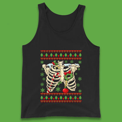 Christmas Ribs Skeleton Tank Top