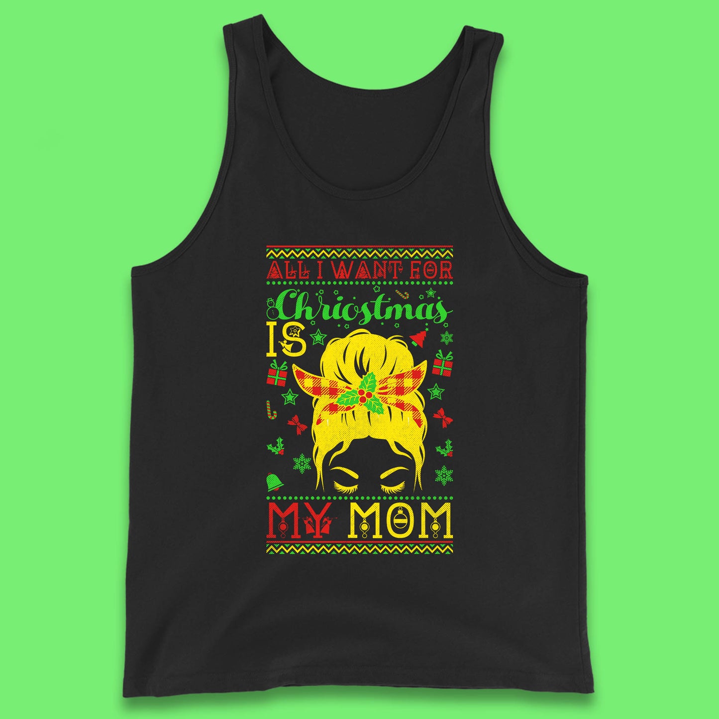 mom christmas tank top
