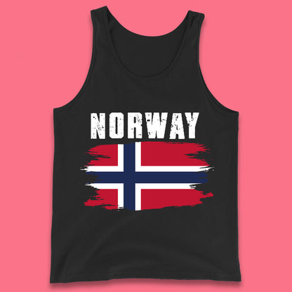 Distressed Norway Flag Kingdom Of Norway Patriotic Norwegian Flag Tank Top