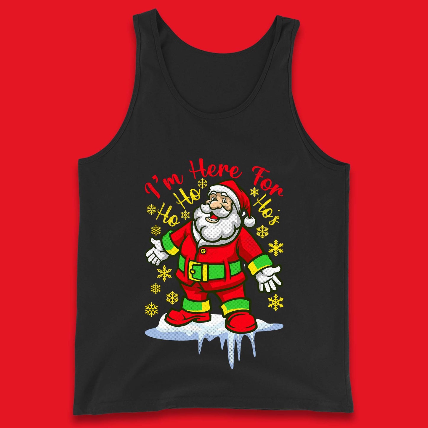 santa claus christmas tank top