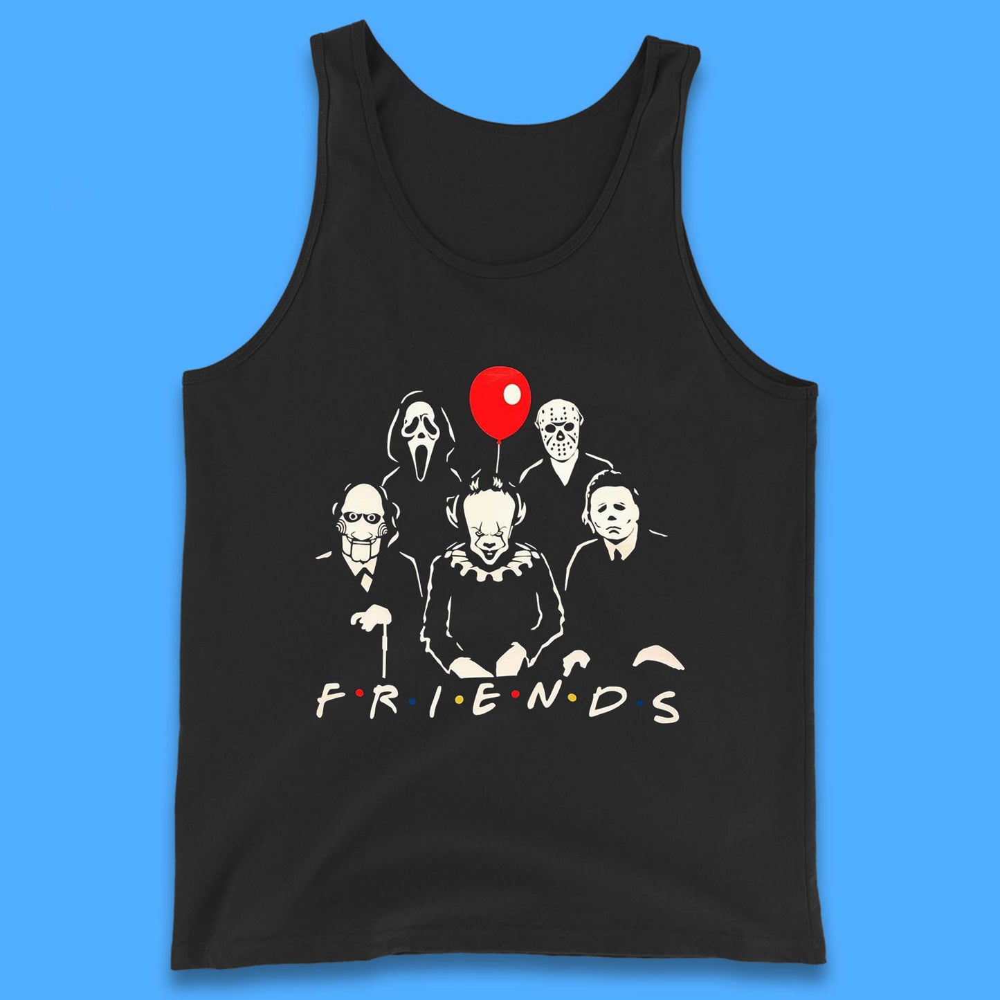 Halloween Friends Horror Movie Killers Characters Halloween Villians Tank Top