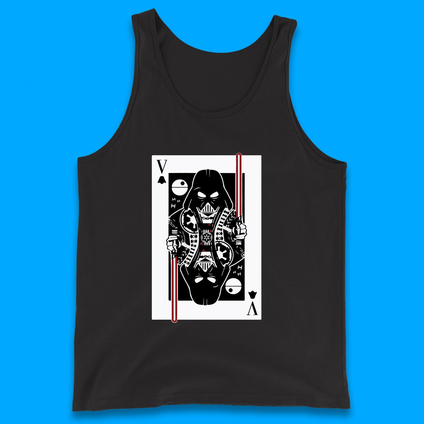Star Wars Fictional Character Darth Vader Playing Card Vader King Card Sci-fi Action Adventure Movie 46th Anniversary Tank Top