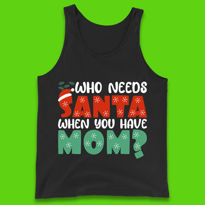 santa mom christmas tank top