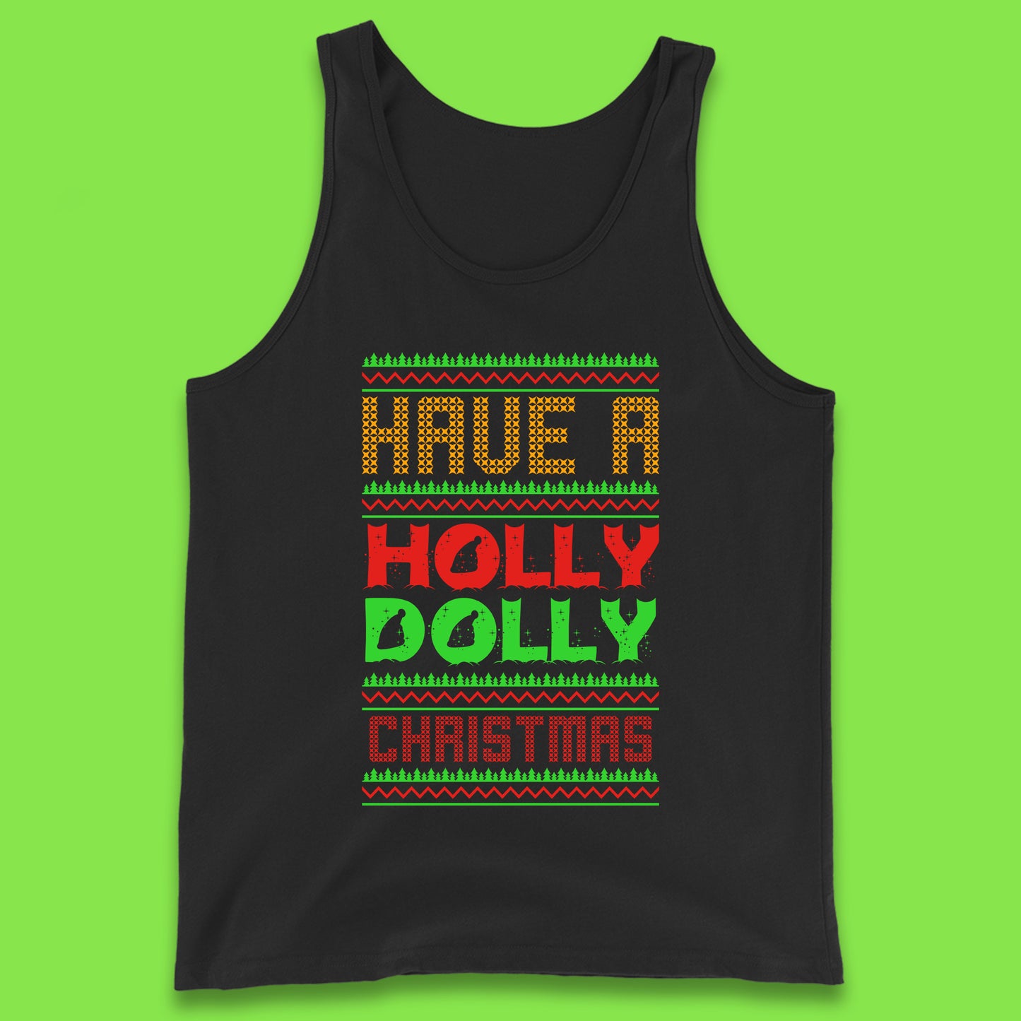 holly dolly christmas tank top