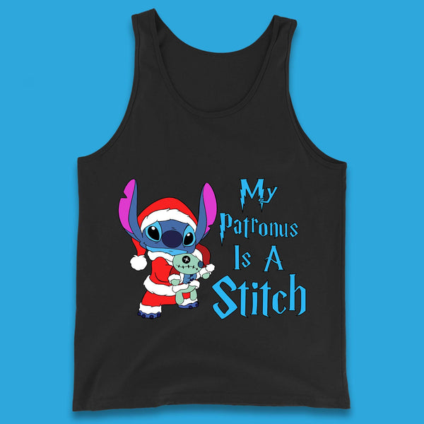 My Patronus Is A Stitch Disney Christmas Santa Stitch And Scrump Xmas Lilo And Stitch Tank Top