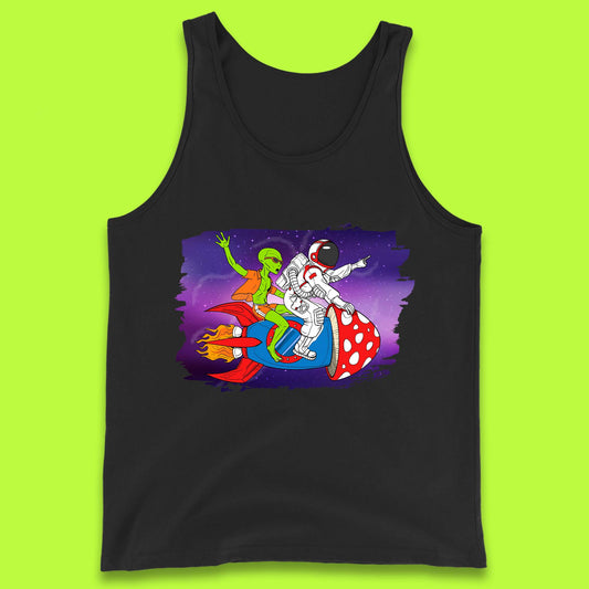 Alien & Astronaut Rocket Ship Tank Top