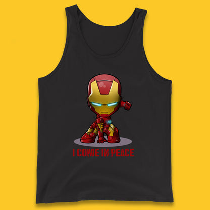 I Come In Peace Marvel Avenger Movie Character Iron Man Superheros Ironman Costume Superheros Tank Top