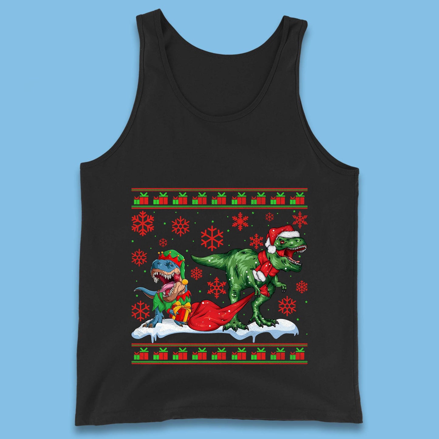 santa & elf costume tank top