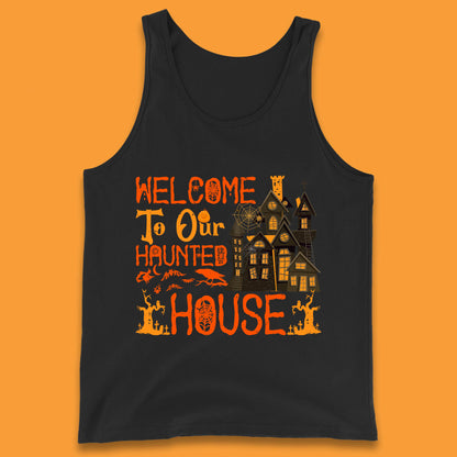 Welcome To Our Haunted House Halloween Horror Scary Spooky House Tank Top