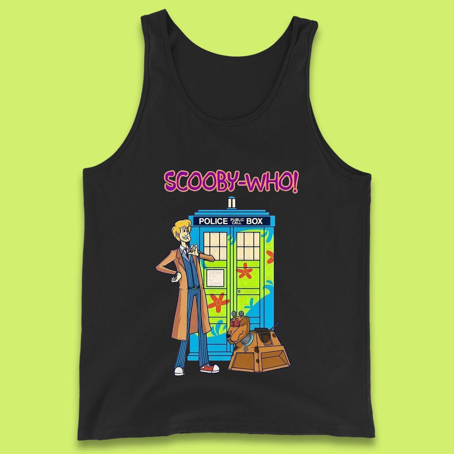 Scooby-Who Police Public Call Box  Scooby-Doo Doctor Who Tardis Police Box Tank Top