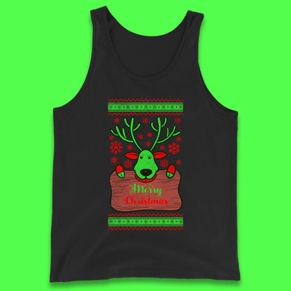 merry christmas reindeer tank top