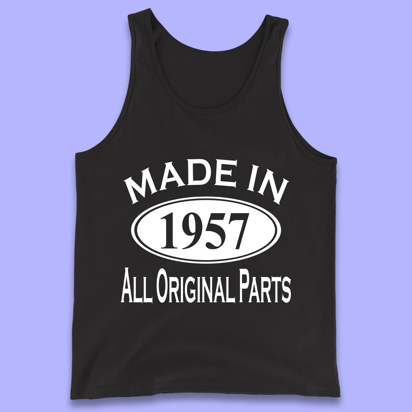Made In 1957 All Original Parts Vintage Retro 66th Birthday Funny 66 Years Old Birthday Gift Tank Top
