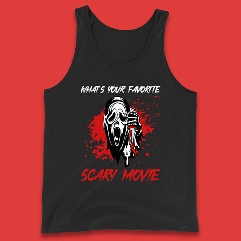 What's Your Favorite Scary Movie Halloween Scream Ghost Face Horror Movie Tank Top