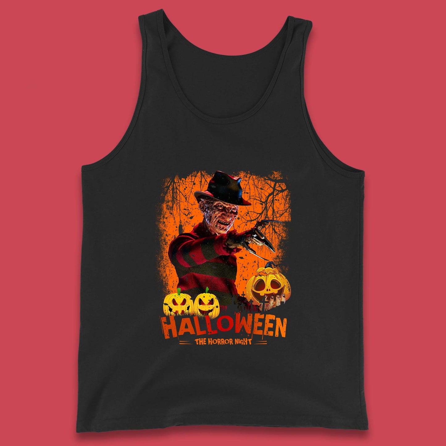 Halloween The Horror Night Freddy Krueger Horror Movie Character Serial Killer Tank Top