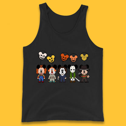 Disney Halloween Friends Horror Movie Characters Mickey Mouse Balloons Tank Top