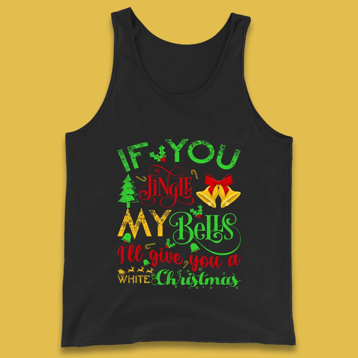jingle bells funny tank top