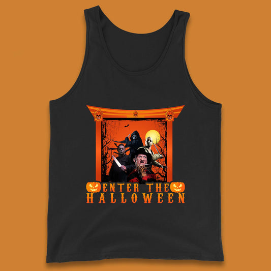 Enter The Halloween Horror Movie Characters Friends Halloween Villians Serial Killers Tank Top