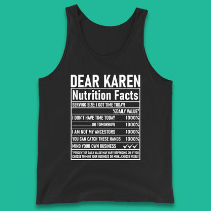 Dear Karen Nutrition Facts Tank Top