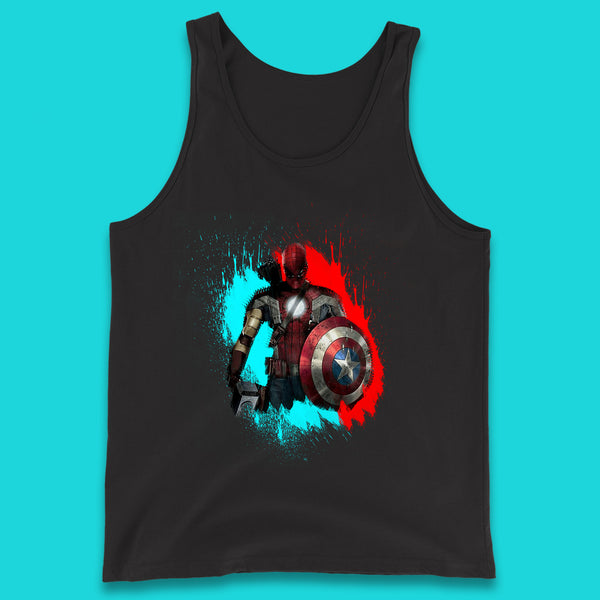 Marvel Avengers Superheroes Movie Characters Spider Man, Iron Man, Thor, Captain America Dead Pool Avengers Squad Tank Top